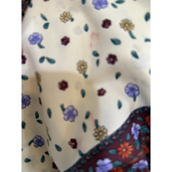 Vintage Jonathan Logan Prairie Dress Floral Ruffle Neck ILGWU Union Made USA L - Picture 8 of 14